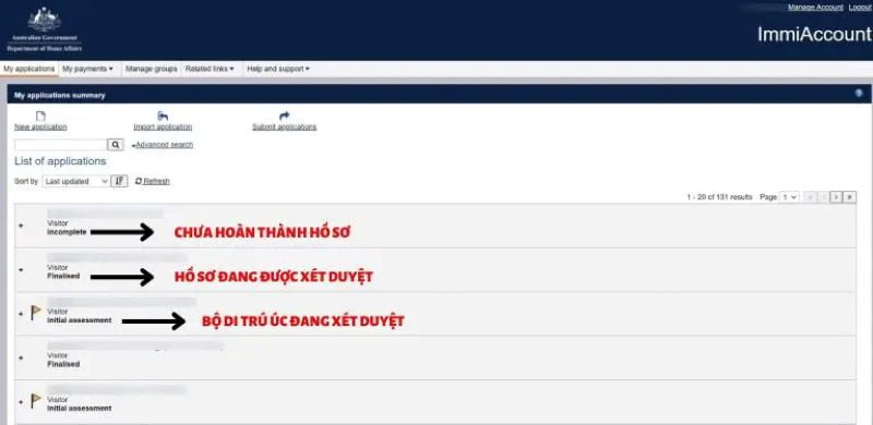 Kiểm tra kết quả visa Úc online