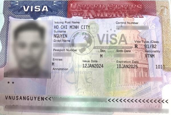 Các ký hiệu trên visa Mỹ