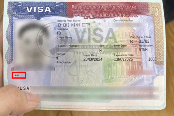 Kí hiệu dấu sao trên visa Mỹ Kí hiệu dấu sao trên visa Mỹ