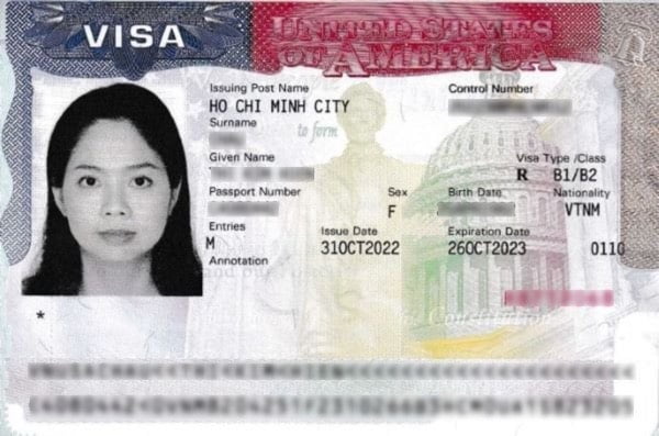 Hình ảnh visa Mỹ