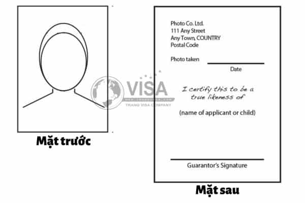 Người bảo lãnh ký vào ảnh xin visa Canada