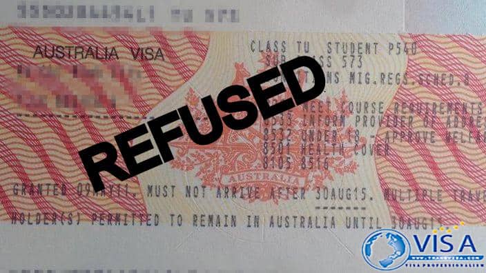 Từ chối cấp visa Úc