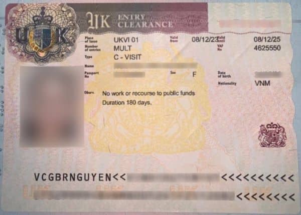 Visa du lịch Anh