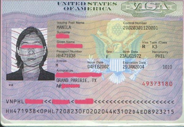 Visa K3 Mỹ